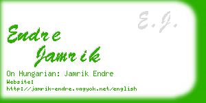 endre jamrik business card